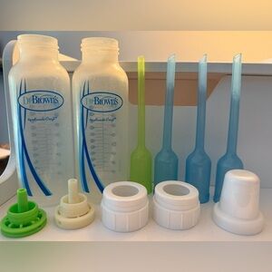 Dr. Brown’s Baby Bottles and Misc Parts Lot